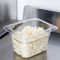 Cambro 84CW135 Camwear 1/8 Size Clear Polycarbonate Food Pan - 4 inch Deep