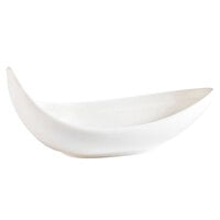 CAC BDS-9 Bone White Porcelain Boat Dish - 24/Case