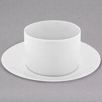 10 Strawberry Street RW0009NOHANDLESAUCER Royal White 8 oz. Porcelain Round Can Cup with Saucer - 24/Case