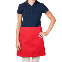 Intedge Red Poly-Cotton 4-Way Waist Apron - 38 inch x 34 inch