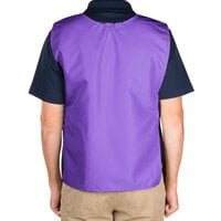 Intedge Purple Adjustable Poly-Cotton Cobbler Apron with 2 Pockets - 29 inchL x 17.5 inchW