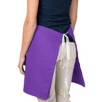 Intedge Purple Poly-Cotton 4-Way Waist Apron - 38 inch x 34 inch