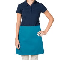 Intedge Teal Poly-Cotton 4-Way Waist Apron - 38 inch x 34 inch