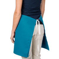 Intedge Teal Poly-Cotton 4-Way Waist Apron - 38 inch x 34 inch