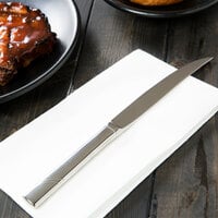 World Tableware 988 5762 Zephyr 9 3/8 inch 18/8 Stainless Steel Extra Heavy Weight Steak Knife with Solid Handle - 36/Case