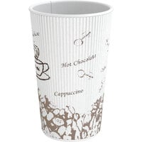 Choice 16 oz. Double Wall Bean Print Paper Hot Cup - 500/Case