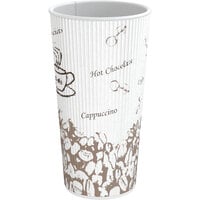 Choice 20 oz. Double Wall Bean Print Paper Hot Cup - 500/Case