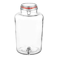 C&H Solutions 3L (Approximately 0.8 gallons.) Glass Jar With Lid Wide Mouth  Plastic Pour Spout Lids Bulk-Dry Food Storage