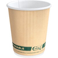 EcoChoice 10 oz. Double Wall Kraft Compostable Paper Hot Cup - 25/Pack
