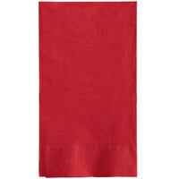 Red Paper Dinner Napkin, Choice 2-Ply 15 inch x 17 inch - 1000/Case