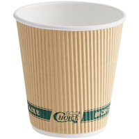EcoChoice 10 oz. Double Wall Kraft Compostable Paper Hot Cup - 500/Case