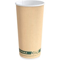 EcoChoice 20 oz. Double Wall Kraft Compostable Paper Hot Cup - 25/Pack