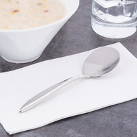 World Tableware 982 016 Contempra 6 inch 18/8 Stainless Steel Extra Heavy Weight Bouillon Spoon - 36/Case