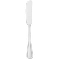 World Tableware 101 053 Classic Rim II 6 1/8 inch 18/8 Stainless Steel Extra Heavy Weight Butter Spreader with Flat Handle - 36/Case
