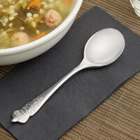 World Tableware 825 016 Kingdom 18/8 Extra Heavy Weight Stainless Steel 6 1/2 inch Bouillon Spoon - 12/Case