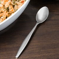 World Tableware 937 003 Slenda 8 1/4 inch 18/8 Stainless Steel Extra Heavy Weight Tablespoon / Serving Spoon - 36/Case