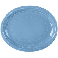 Syracuse China 903032008 Cantina 11 5/8 inch x 9 1/4 inch Blueberry Carved Platter - 12/Case