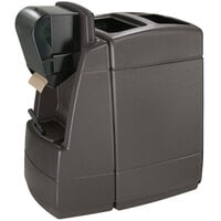 Commercial Zone 75830599 55 Gallon Islander Series Maui 1 Charcoal Gray Rectangular Waste Container with Windshield Wash Station and Squeegee