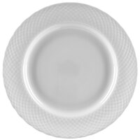 10 Strawberry Street WW0004 White Wicker 7 1/2 inch Porcelain Salad / Dessert Plate - 24/Case