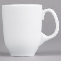 Syracuse China 903042001 Flint 11 oz. White Uncarved Porcelain Mug - 12/Case