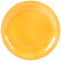 Syracuse China 903033011 Cantina 10 1/4 inch Saffron Carved Round Porcelain Plate - 12/Case