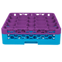 Carlisle RW20-C414 OptiClean NeWave 20 Compartment Lavender Color-Coded Glass Rack with 1 Integrated Extender
