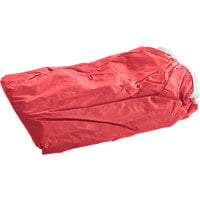 Creative Converting 37227 Stay Put Real Red 60" Round Plastic Tablecloth with Elastic - 12/Case