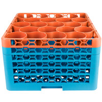 Carlisle RW20-4C412 OptiClean NeWave 20 Compartment Orange Color-Coded Glass Rack with 5 Extenders
