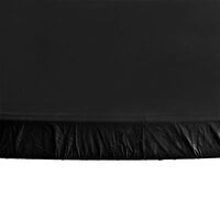 Creative Converting 703000 Stay Put Black 60 inch Round Plastic Tablecloth with Elastic - 12/Case