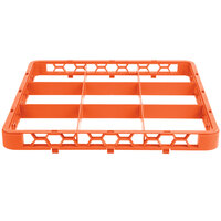 Carlisle RE9C24 OptiClean 9 Compartment Orange Color-Coded Glass Rack Extender