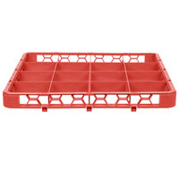 Carlisle RE16C05 OptiClean 16 Compartment Red Color-Coded Glass Rack Extender