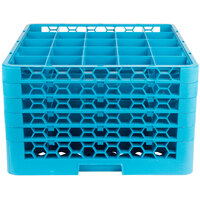 Carlisle RG25-514 OptiClean 25 Compartment Glass Rack with 5 Extenders