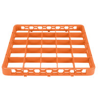 Carlisle RE25C24 OptiClean 25 Compartment Orange Color-Coded Glass Rack Extender