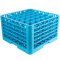 Carlisle RG36-514 OptiClean 36 Compartment Blue Glass Rack with 5 Extenders