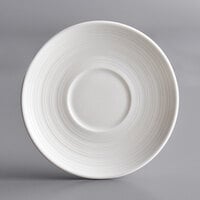 Tuxton FPE-056 Pacifica 5 3/4 inch Bright White Embossed China Saucer - 36/Case