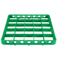 Carlisle RE25C09 OptiClean 25 Compartment Green Color-Coded Glass Rack Extender