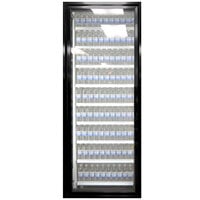 Styleline CL2472-LT Classic Plus 24" x 72" Walk-In Freezer Merchandiser Door with Shelving - Satin Black, Left Hinge