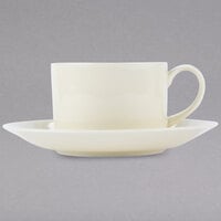 10 Strawberry Street RCR0009 Royal Cream 8 oz. Porcelain Cup and Saucer - 24/Case