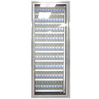 Styleline CL2672-LT Classic Plus 26" x 72" Walk-In Freezer Merchandiser Door with Shelving - Anodized Satin Silver, Right Hinge
