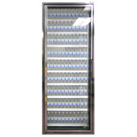 Styleline CL2472-LT Classic Plus 24 inch x 72 inch Walk-In Freezer Merchandiser Door with Shelving - Anodized Bright Silver, Left Hinge