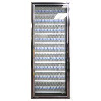 Styleline CL2672-LT Classic Plus 26 inch x 72 inch Walk-In Freezer Merchandiser Door with Shelving - Anodized Bright Silver, Left Hinge