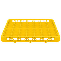 Carlisle RE49C04 OptiClean 49 Compartment Yellow Color-Coded Glass Rack Extender