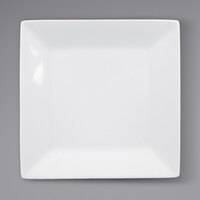 Acopa 6 inch Bright White Square Porcelain Plate - 6/Pack