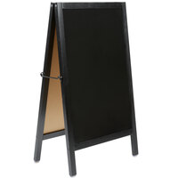 Choice A-Frame Marker Board Sidewalk Sign - Black Wood - 20 inch x 34 inch