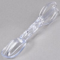 Fineline 3304-CL Platter Pleasers 11 1/2 inch Clear Plastic Salad Tongs - 48/Case