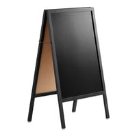 Choice A-Frame Marker Board Sidewalk Sign - Black Wood - 25 inch x 42 inch