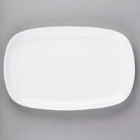 Libbey BW-6712 Chef's Selection II 12 1/2" x 8 1/4" Ultra Bright White Porcelain Coupe Platter - 12/Case