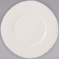 World Tableware FH-501 Farmhouse 8 inch Round Ivory (American White) Wide Rim Porcelain Plate - 36/Case