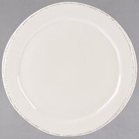 World Tableware FH-603 Farmhouse 10 1/2 inch Round Ivory (American White) Medium Rim Porcelain Plate - 12/Case