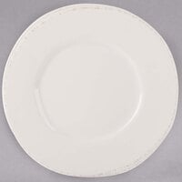 World Tableware FH-502 Farmhouse 9 inch Round Ivory (American White) Wide Rim Porcelain Plate - 12/Case